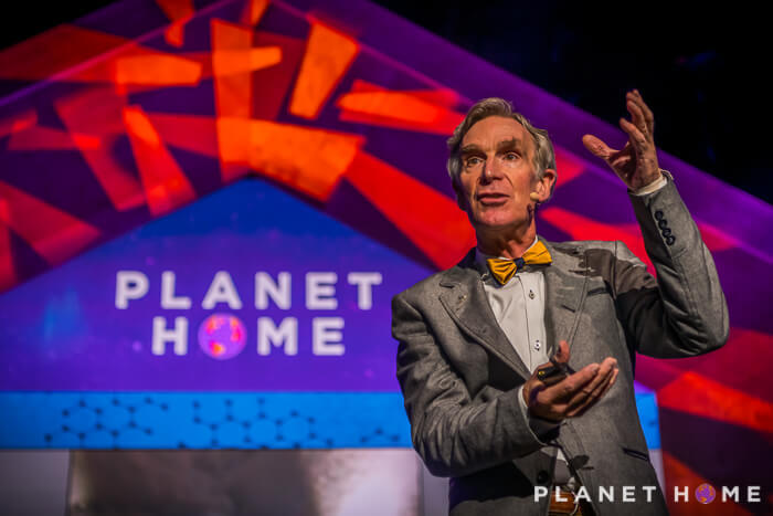 Bill Nye speaking at Planet Home's 2019 event