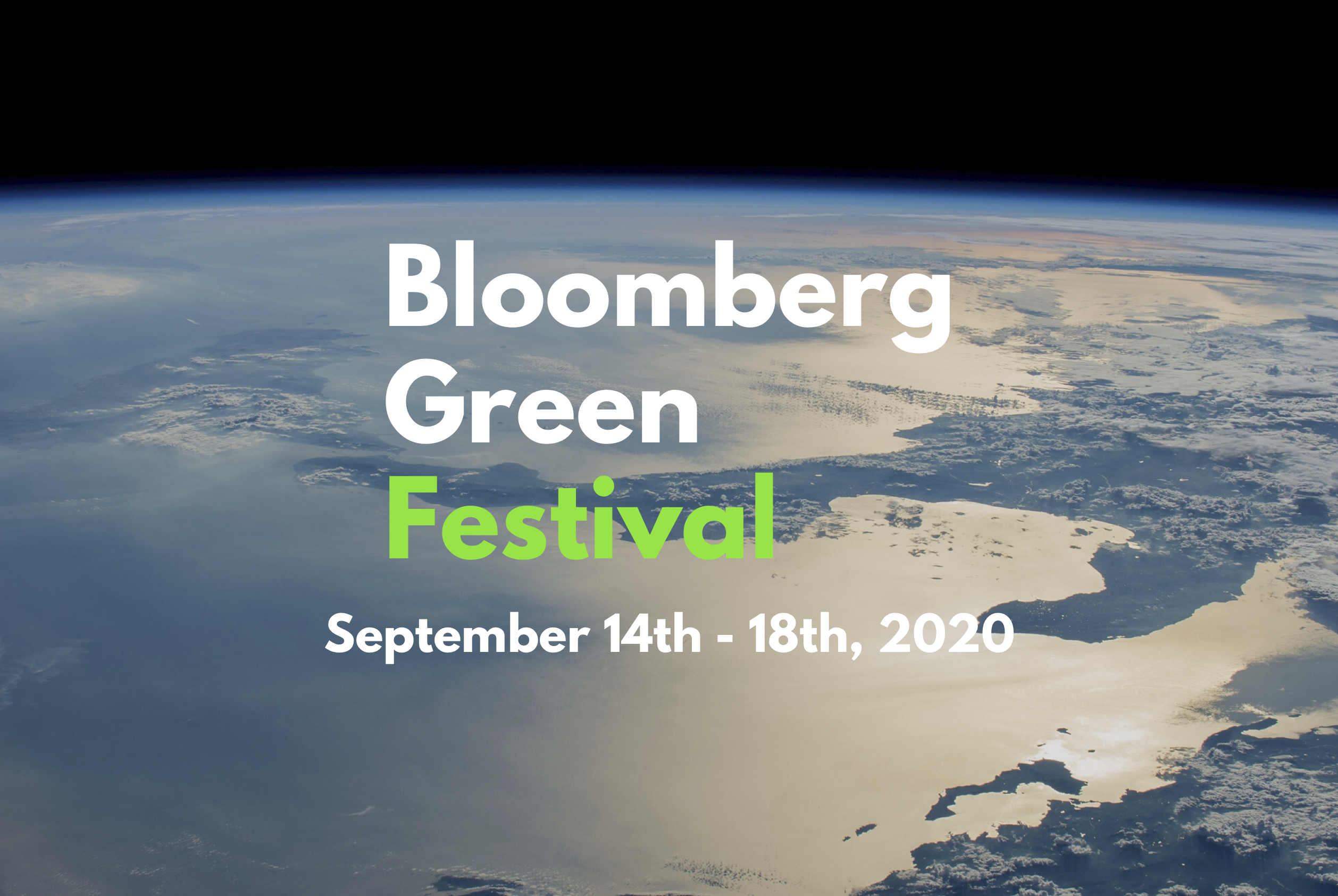 Bloomberg Green Festival Sept. 14-18, 2020