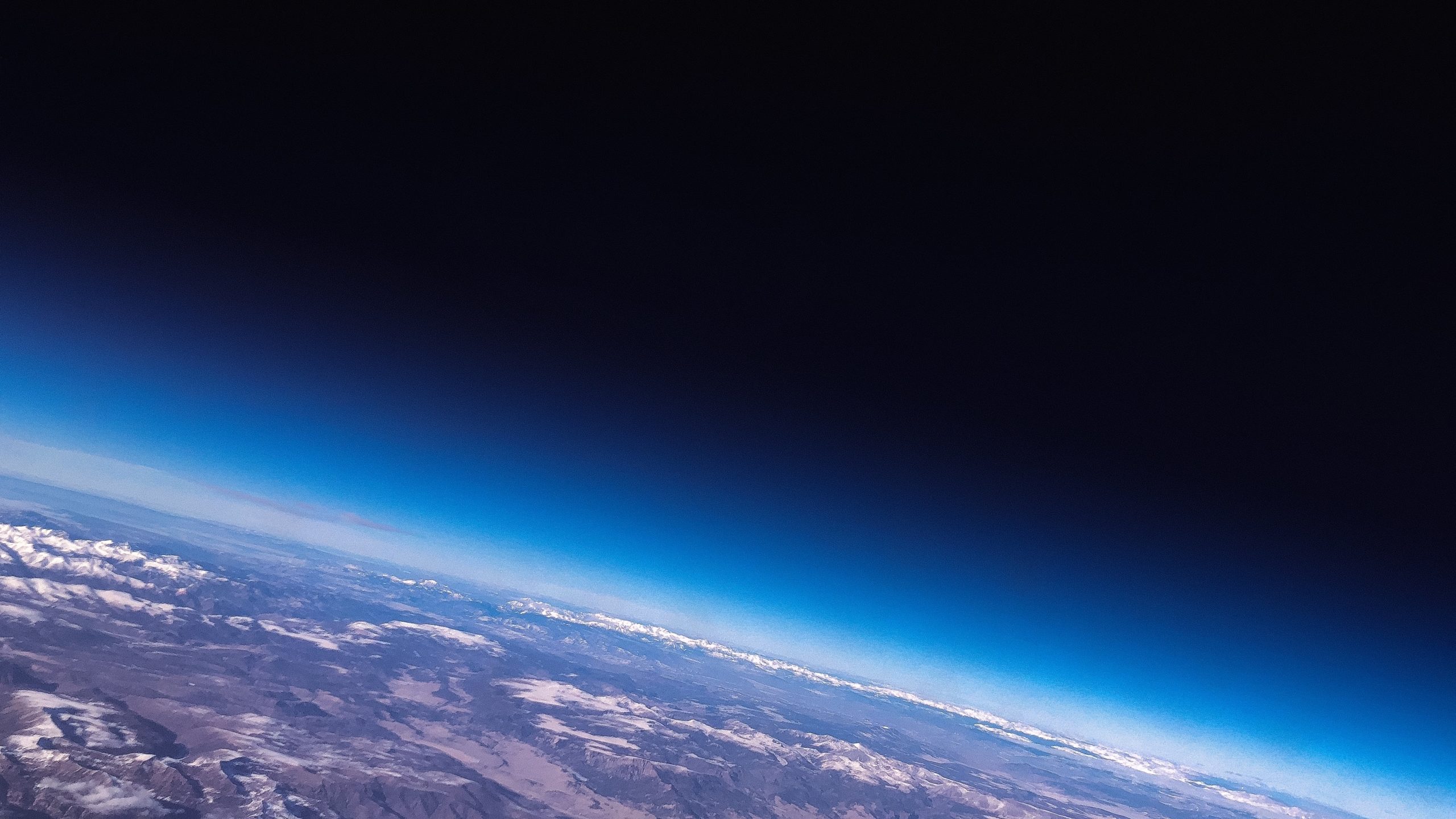 view of the earth's atmosphere from space